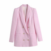 Norrie Tweed Blazer with Gold Buttons